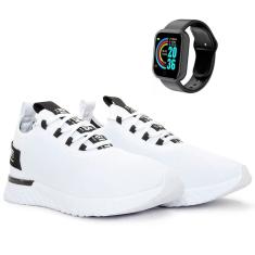 Kit Tênis Academia Masculino Caminhada Treino Malhar Musculação Olymp BF Shoes + Smartwatch D20
