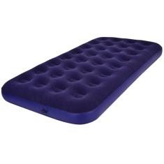 Colchão de ar inflável para acampamento duplo com parte superior flocada para ambientes internos ou externos