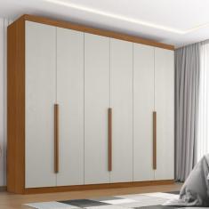 Roupeiro New Monumental 6 Portas 4 Gavetas Cinamomo/Areia