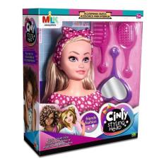 Boneca Cinty Loira Busto Com Cabelo Pentear + Acessórios