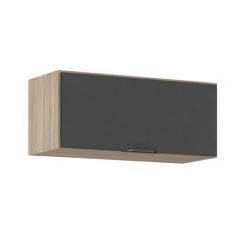 Armário Aéreo Cozinha 70cm Firenze 1 Porta Avena/Grafito - Demóbile - 