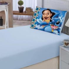 Lençol Liso Elásticado + Fronha Estampada Decorativa - Nalu Casa E Dec