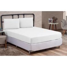 Jogo de Cama Box King Size 03 peças 100% Algodão Lençol Liso Percal 20