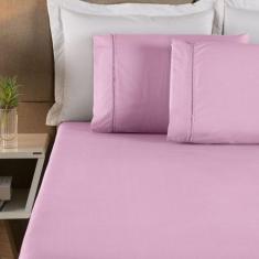 Jogo de Lençol Casal King 3 Peças 100% Algodão 200 Fios Ponto Palito -