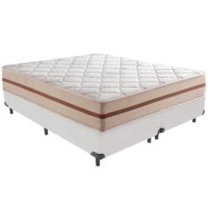 Cama Box e Colchão Classic 22 cm Molas ensacadas Queen Anjos,  Branco