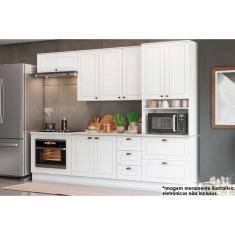 Cozinha Modulada Henn Americana 7 Peças (2Aéreos+2Balcões+1Paneleiro+2Complementos) C5P42 Branco-Henn