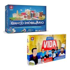 Kit Jogos De Tabuleiro Banco Imobiliário E Jogo Da Vida