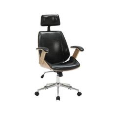 Cadeira de Escritório Presidente Giratória com Apoia Cabeça Office Lis