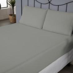 Lençol Avulso Queen Algodão 140 Fios c/ Elástico 2 Fronhas  - 3 Peças 