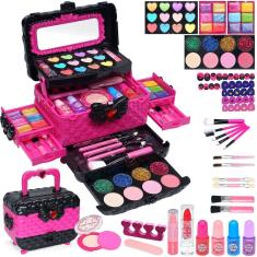 Kit de maquiagem ROKKES para meninas de 3 a 12 anos - 57 peças