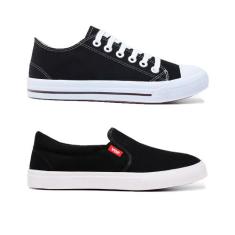 Kit 2 Pares Tênis All Colors e Casual Slip On Iate + Palmilha Com Bolh