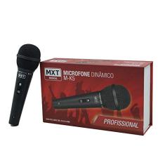 Microfone MXT M-K5 Preto Metal com Fio 3 Metros 541022
