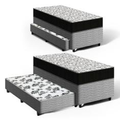 Cama Box com Colchão de Espuma D45 Ortobom Airtech 150 + Auxiliar de Espuma Unique Solteiro 88cm