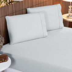 Jogo de Cama Casal 400 Fios 3 Peças 100% Toque macio - Charme do lar, 