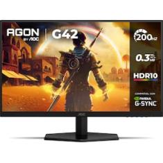 Monitor Gamer 27" AOC AGON 27G42HE/57 Full HD 200Hz 0,3ms NVIDIA G-Sync Preto