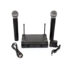 Microfone Duplo Sem Fio UHF Wireless Profissional Le 906