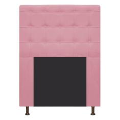 Cabeceira Estofada Dama 90 Cm Solteiro Rosa Bebê Adj Decor