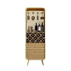 Vinho cabinet Armário de vinho em casa Armário de chá de armazenamento de armazenamento de armazenamento de vinho de madeira simples penduramento de vinhos de vidro pendurado Armário Bar