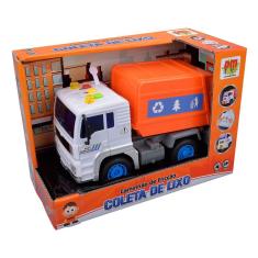 Caminhão de Fricção - Coleta de Lixo- Luz e Som - Operação Resgate - DM Toys