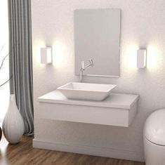 Conjunto Bancada para Banheiro 80cm com Cuba RT45 800w Metrópole Compace