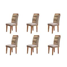 Conjunto Com 6 Cadeiras Para Sala de Jantar Carol Rufato