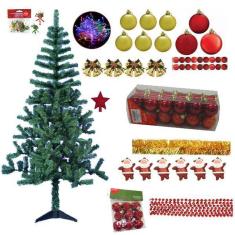 Árvore De Natal Verde 1,80M 320 Galhos Decorada 99 Itens