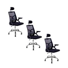 Cadeira Escritório Executiva Diretor Relax Ergonômica Preto -