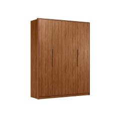 Guarda Roupa Casal 4 Portas Brooklyn Nogueira Touch