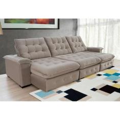 Sofá Coliseu 3.40m Retrátil e Reclinável Super Pillow  - Sofisticato, 