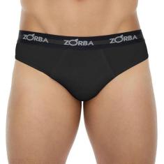 Cueca Slip Zorba 764 100% Algodão, Preto, XG