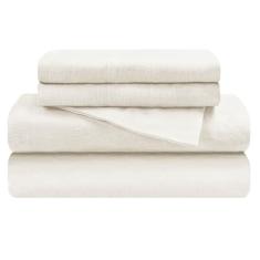 Jogo de lençol de cama de algodão escovado de flanela, macio, quente, lençóis lisos modernos, decoração de quarto, coleção treliça, 1 lençol de cima, 1 lençol com elástico alto, 1 fronha, solteiro,