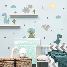 Adesivo de Parede Dinossauros Jurassic Baby Cobre 1m²