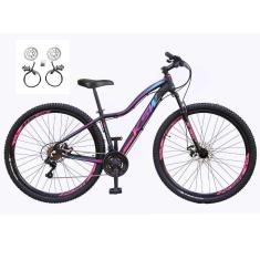 Bicicleta Aro 29 Feminina Ksw Mwza Alumínio 21v Freio a Disco Hidráulico(óleo) Suspensão Dianteira-Feminino