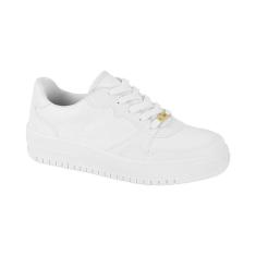 Tênis Casual Branco Costura Aparente | Vizzano-Feminino
