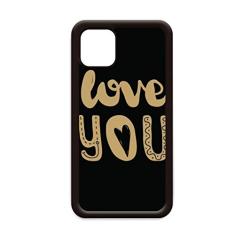 Capa Love You com citação dourada para iPhone 11 Pro Max para Apple Mobile Case Shell