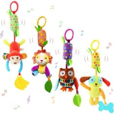 Bebê macio? Brinquedos de chocalho, clipe de chocalho pendurado no assento do carro e no bebê? Carrinho de criança para bebês, sensorial? Brinquedos d