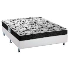 Cama Box Casal: Colchão Espuma Probel Advanced + Base Crc Courano White(138X188)