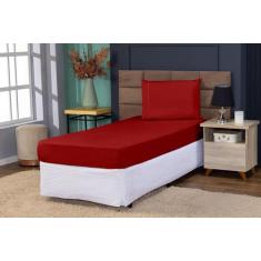 Jogo De Lençol Solteiro 2 Peças Algodão Micro Percal Com Elástico e Fr