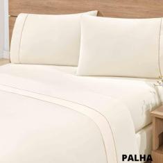 Lençol Solteiro 2 Peças 200 Fios 100% Algodão Toque Suave Delicado c/ 