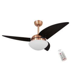 Ventilador de Teto Mais de Casa Clear Tabaco com Controle Remoto 3 Velocidades Bronze 110V