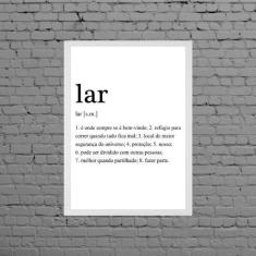 Quadro Decorativo Definição Lar 45X34Cm