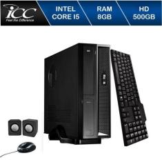 Mini Computador Icc Sl2581k Intel Core I5 8Gb Hd 500Gb Kit Multimídia