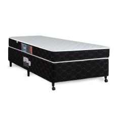 Cama Box + Colchão Castor Solteiro Mont blanc Double Face D33 96x203x42cm