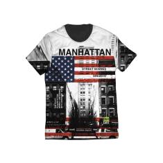 Camiseta Manhattan New York Sreet Wear-Masculino