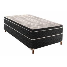 Cama Box Conjugado Solteiro: Colchão Molas Extrapedic Sublime Life Pillow Black (88x188x48) Paropas