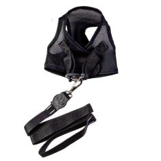 Coleira peitoral para pets preta eg