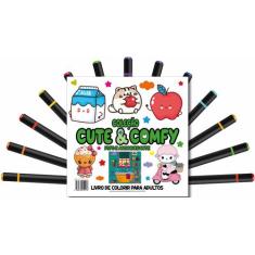 Livro - Cute & Comfy Coloring Book for Adults - Fofo e Aconchegante - 