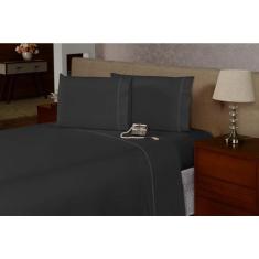 Lençol Queen 40cm c/ Elástico na Volta Toda Percal Flex 400 Fios Toque