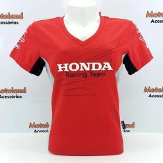 Camisa Baby Look Feminina Honda Racing Vermelha- All 256