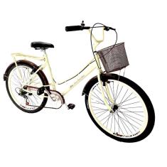 Bicicleta aro 26 tipo ceci retrô com cestinha bagageiro mary